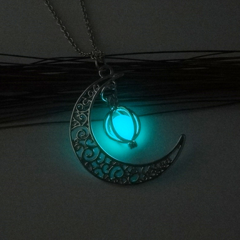 Crescent Moon Glowing Pendant