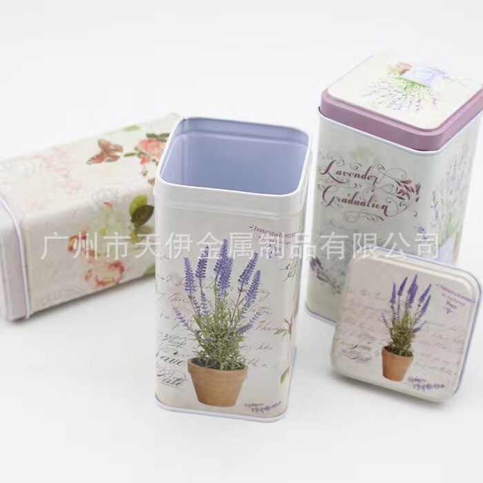 可定做卡通设计正方形金属马口铁罐