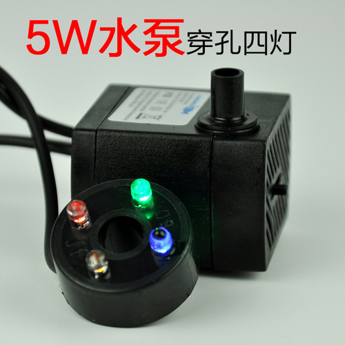 5W water pump, environmentally friendly, silent, low-pressure garden fountain, fish pond, 5W rockery, handicraft accessories, submersible pump, DIY landscaping