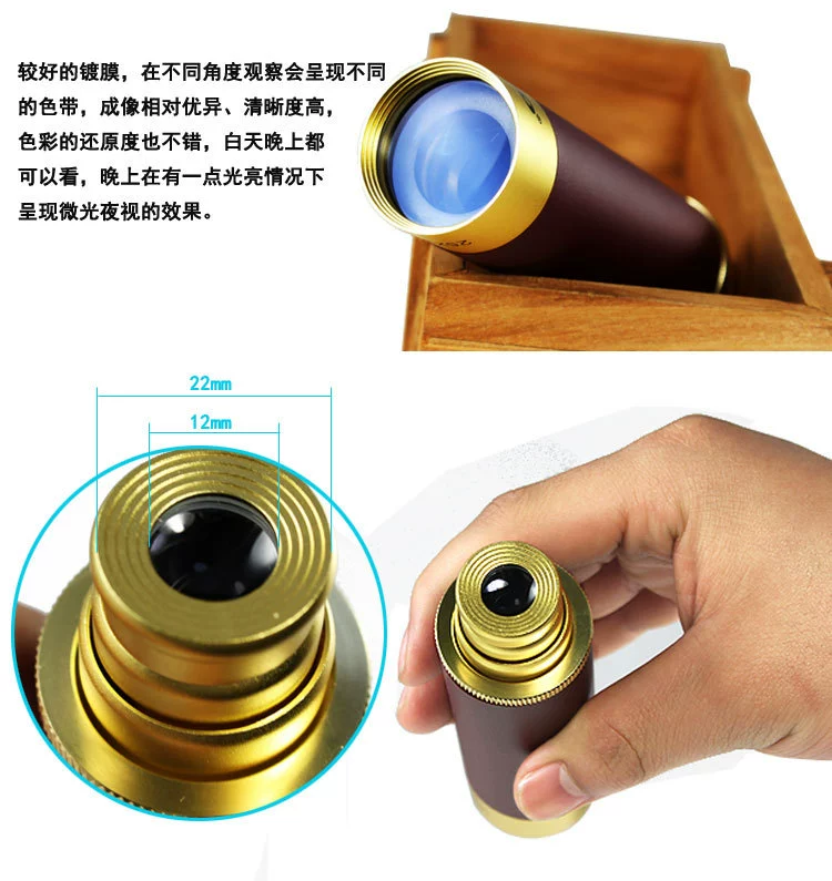 Mới 25x30 công suất cao đơn xi lanh túi cướp biển gương với túi da quà tặng ánh sáng đêm viễn vọng - Kính viễn vọng / Kính / Kính ngoài trời ống nhòm hồng ngoại xuyên màn đêm