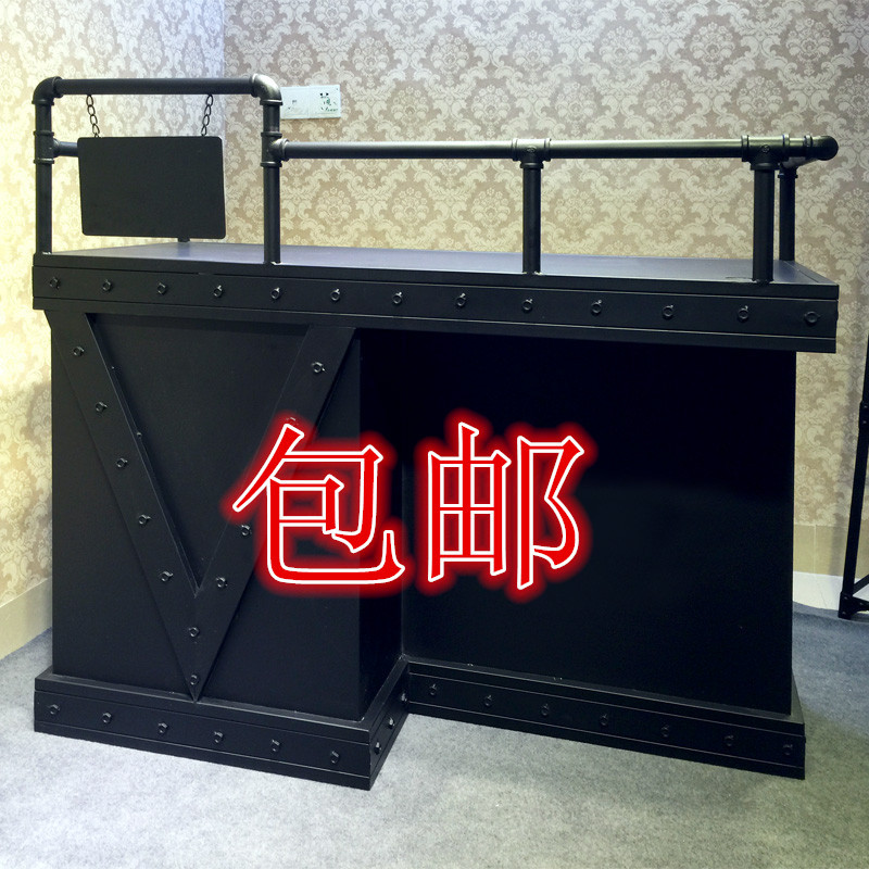 铁艺收银台吧台服装店柜台酒店咨询台接待台公司前台抽屉商用