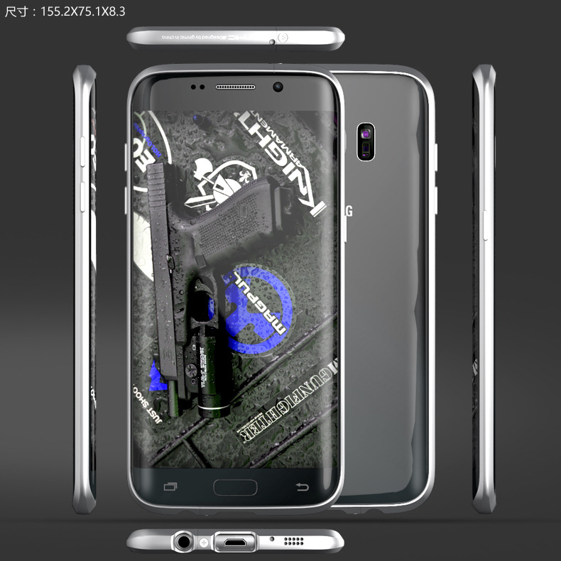 GINMIC Sword Slim Light Aluminum Frame Metal Bumper Case for Samsung Galaxy S7 Edge