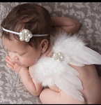 FK33 ребенок сто дней фотография одежда Сын ангел перо крыло реквизит перл цветы заколка-цветок С+ перо крыло