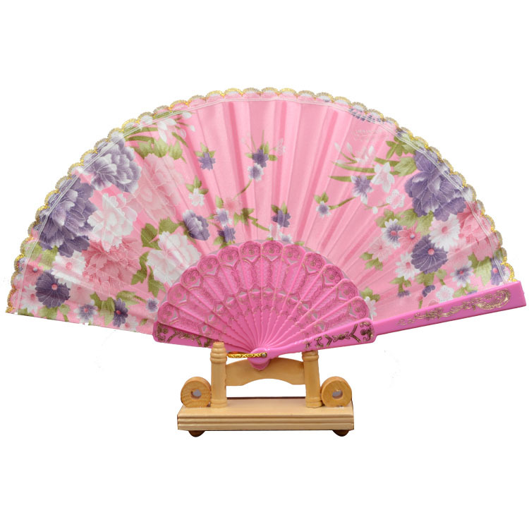 new pattern lace Lace fan Ladies Plastic Dance fan Elegant lady Folding fan Craft Factory wholesale Customized
