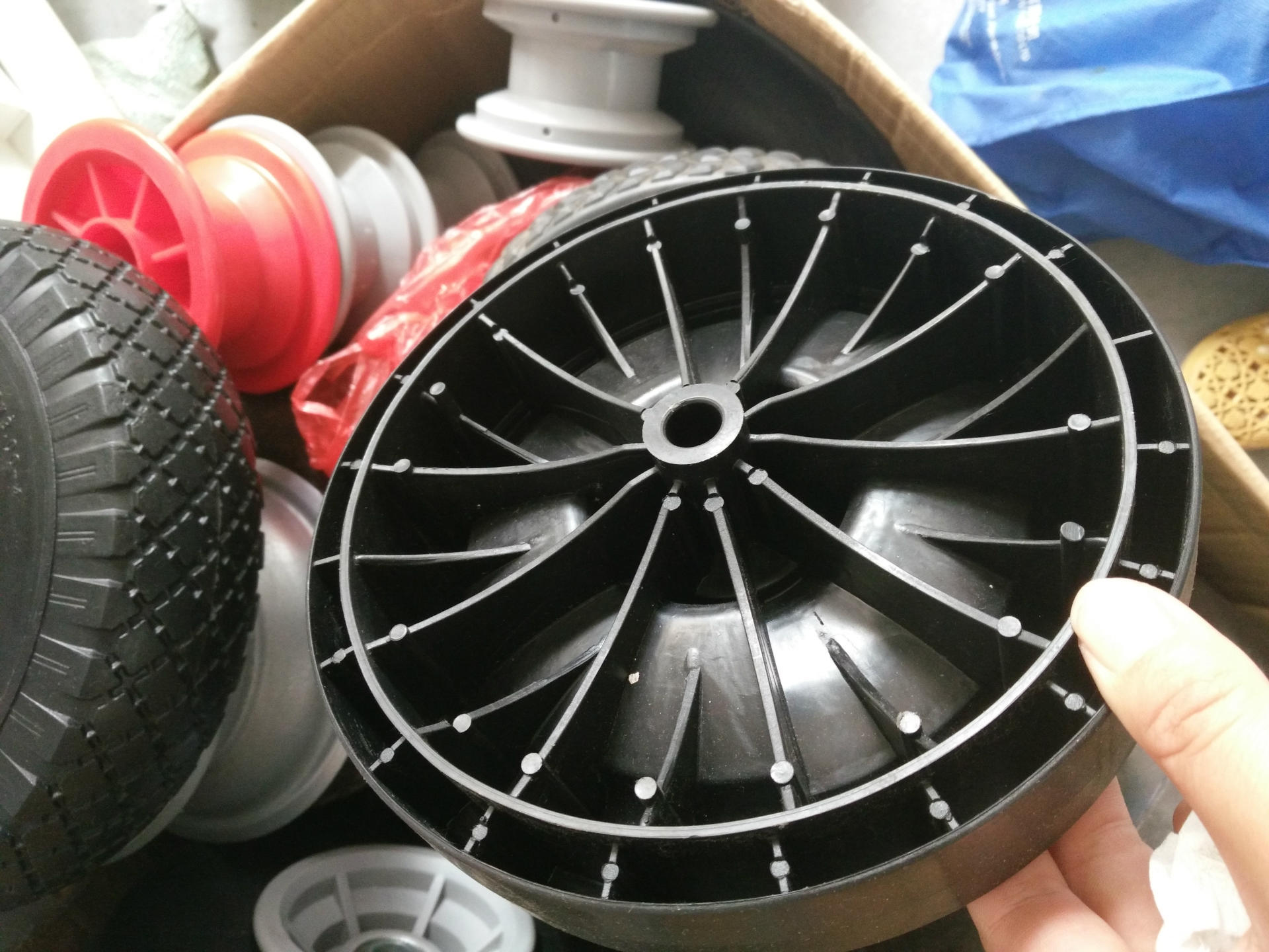 清洗机割草机塑料轮子8x1.75割草机轮子