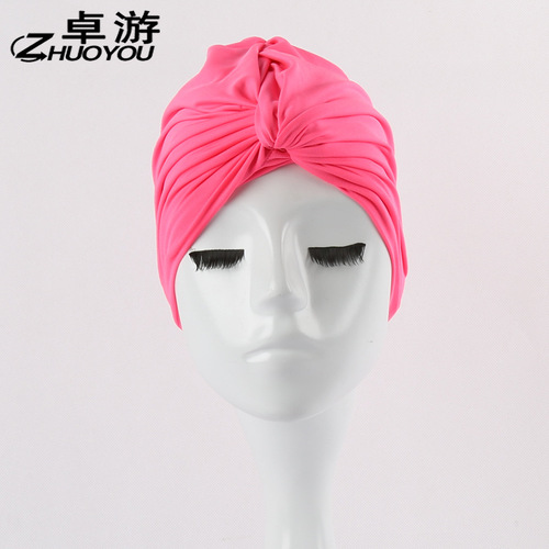 Ins Women's Swim Cap, Waterproof Swim Cap Solid Color Comfortable Non-Tight Head Long Hair Plus Size Swim Cap Hot Spring Swim Cap for Women