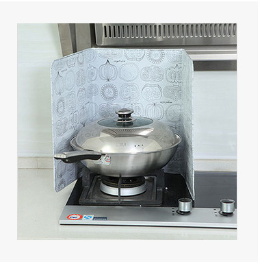 Printed gas stove aluminum foil oil shield heat insulation plate kitchen cooking oil shield household stove anti-splash oil shield