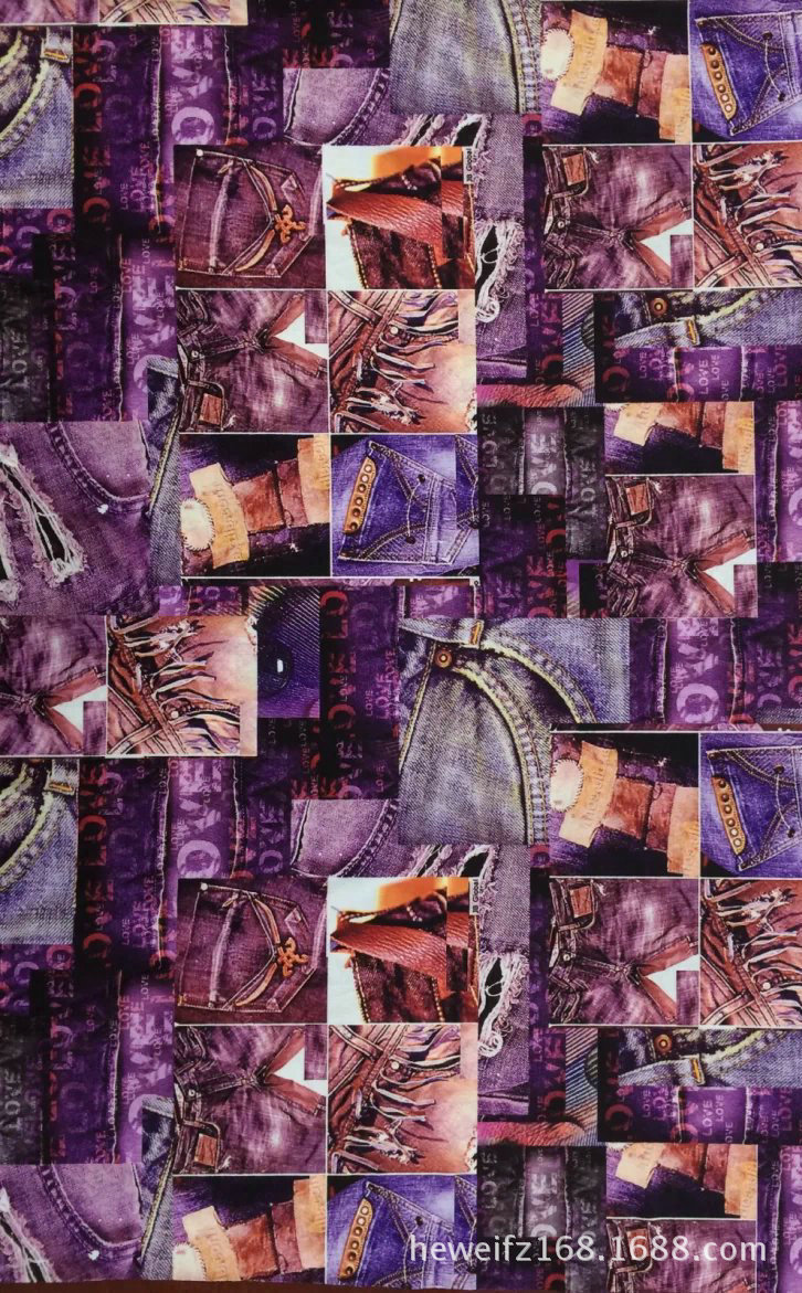 转移印花厂 F8826供应花型加工印花可印雪纺 涤棉 针织等服装面料