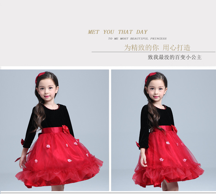 Robes pour fille en velours côtelé - Ref 2046748 Image 9