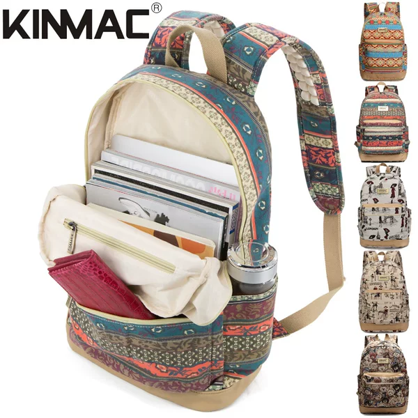 KINMAC backpack men's backpack Korean style trendy women's schoolbag business casual computer bag travel