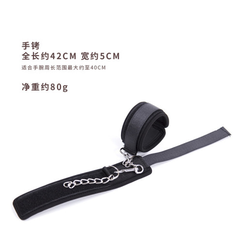 Factory direct sales wholesale edge sponge iron chain hand and foot cuffs loose shot female and male hand restraint toy iron hook