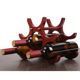 创意欧式实木红酒架装饰品 酒瓶架家居洋酒架 客厅摆设葡萄酒架