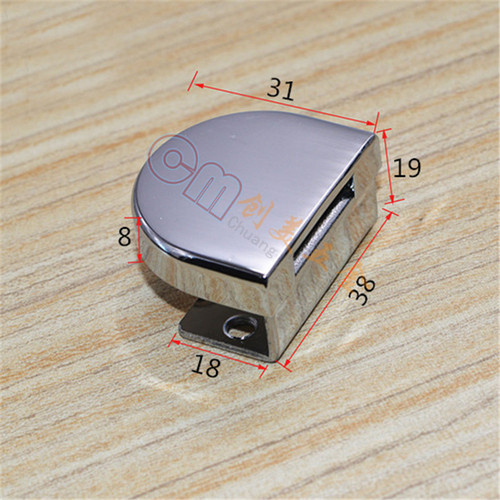 Hole-free double door single opening glass cabinet door lock, display cabinet door lock, glass door lock, push-pull lock, double glass lock