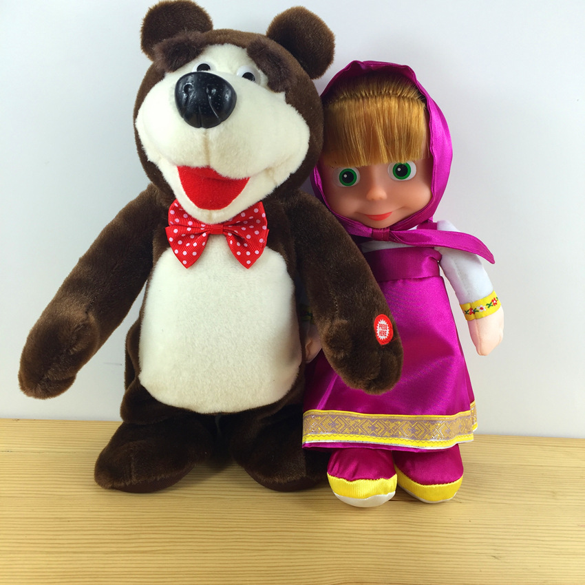 玛莎熊 Masa 和 bear大眼睛娃娃可订不同音乐语言