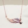 Accessory, angel wings, necklace heart-shaped, South Korea, wholesale