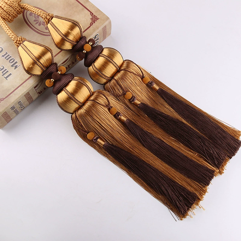 Фабрика прямые Аксессуары для штор Тыква двойной шар вискоза кисточка висит шар занавес голова декоративные украшения окна оптом