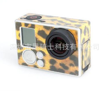 Sports camera stickers GoPro Hero4 3+3 bare metal special leopard print stickers bare metal stickers camera stickers