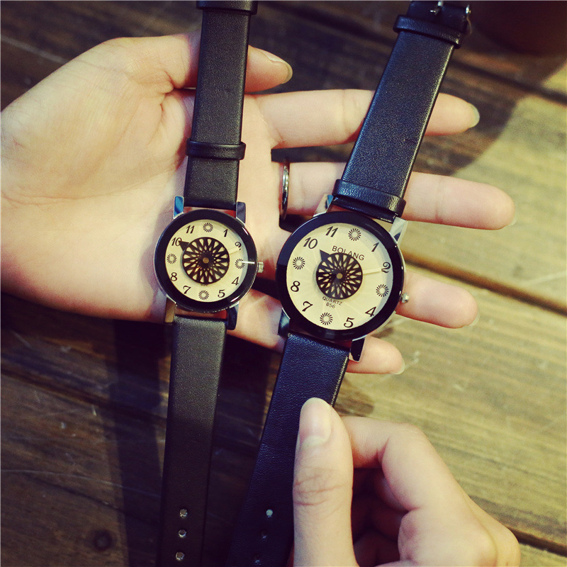 韩国时尚潮流情侣手表，EXO同款钢带石英表