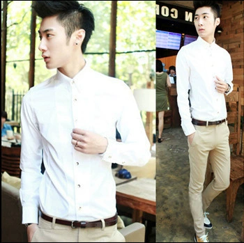 Colored fitted shirt, Korean style, wholesale