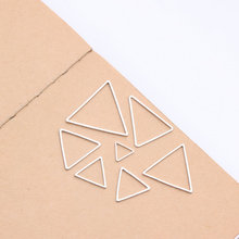 铜制diy韩版饰品配件 流行几何图形耳环吊坠 白K三角形形状挂饰