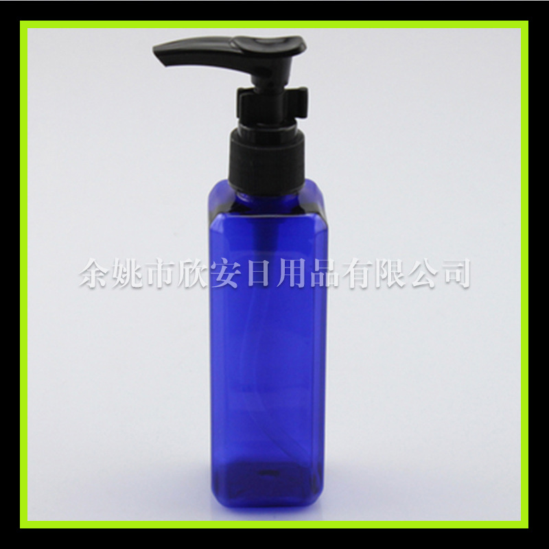 鸭嘴乳液瓶100ml蓝色身体乳瓶 洗发水瓶100ml洁面乳方瓶 洗手液瓶