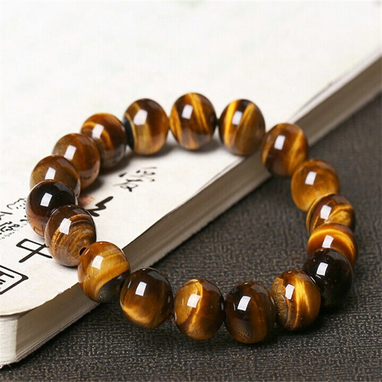 1 Piece Retro Gradient Color Tiger-shaped Stone Beaded Unisex Bracelets display picture 4