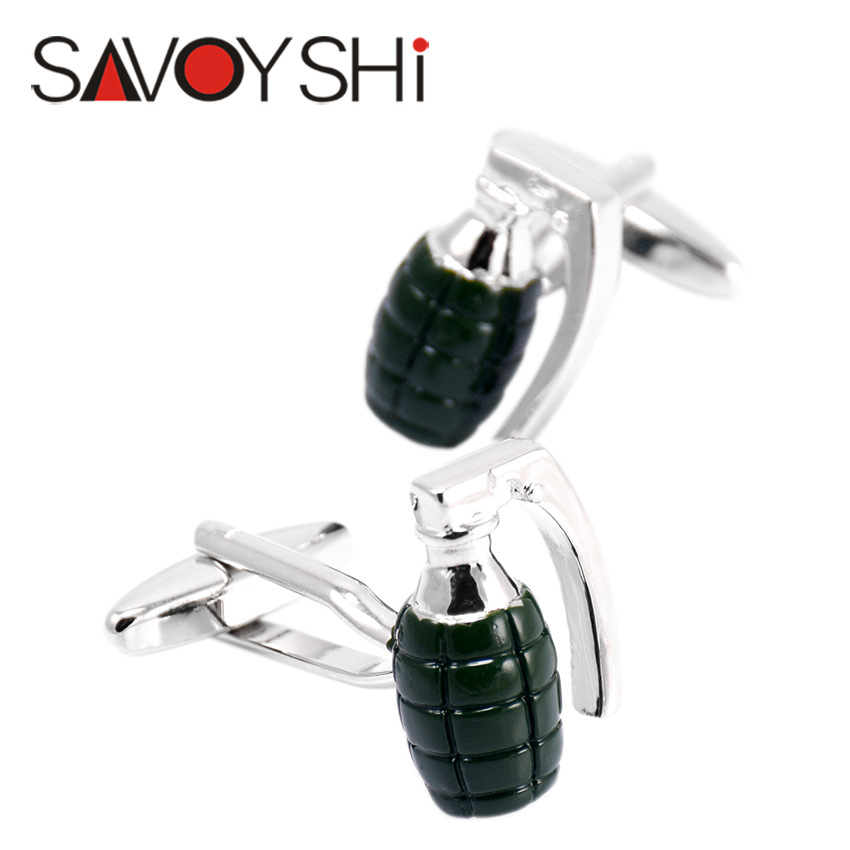 Savoy Brand Dark Green Blouse Styling Distinctive Cufflinks Men's French Shirt Weapon Styling Cuffpins