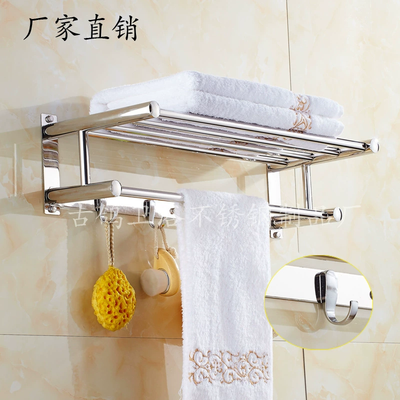 Вешалка для полотенец из нержавеющей стали с крючком из сплава Ванная комната Инженерная ванная комната Однослойная и двухслойная вешалка для полотенец Подвеска для ванной комнаты