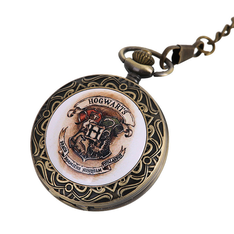 Large embossed lace thick chain pocket watch European and American animal totem style ceramic pocket watch manufacturers wholesale 9088
