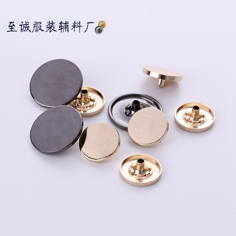 镜面平面四合扣面板男女装衬衫体恤衫纽扣毛衣针织衫装饰扣辅料