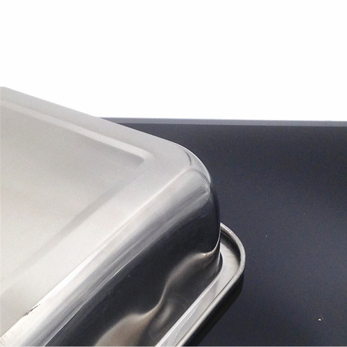 7CM thickened stainless steel square plate, deepened tray, rectangular plate, commercial rice plate, flat plate, dish basin, dinner plate