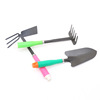 Wholesale high -quality gardening tools Plastic handle flower shovel two heads and five -toothed rake gardens shovel small iron 锹 rushing to the sea tool