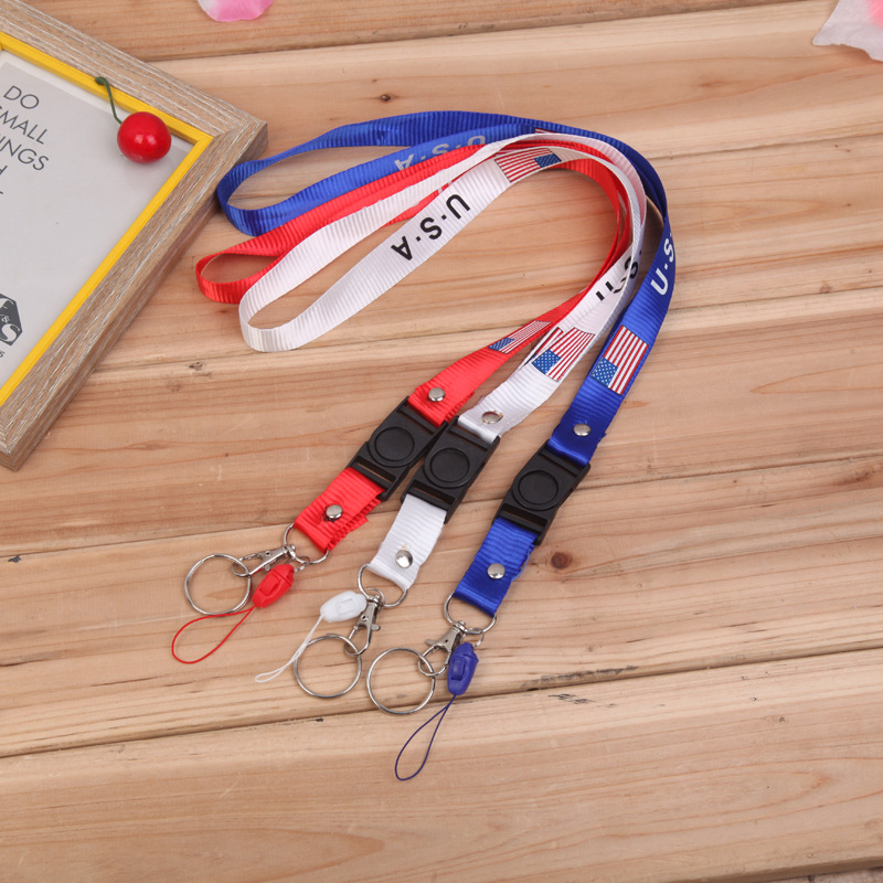 Chenghai toys wholesale Lanyard Employee's card Work card Brand Lanyard Removable national flag letter Lanyard wholesale