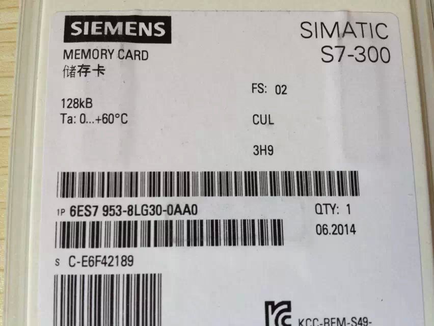 6ES7953-8LM20-0AA0������MMC�ڴ��濨4MB 6ES7 953-8LM31-0AA0