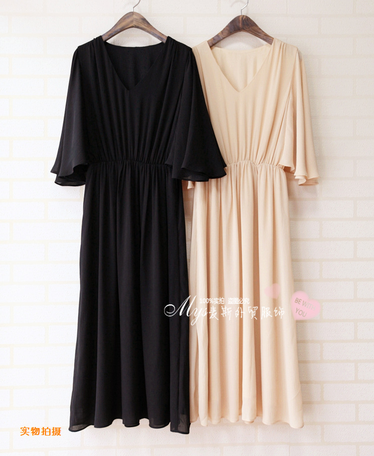 【女神連衣裙OP】韓版*超垂墜感~超長裙飛袖設計