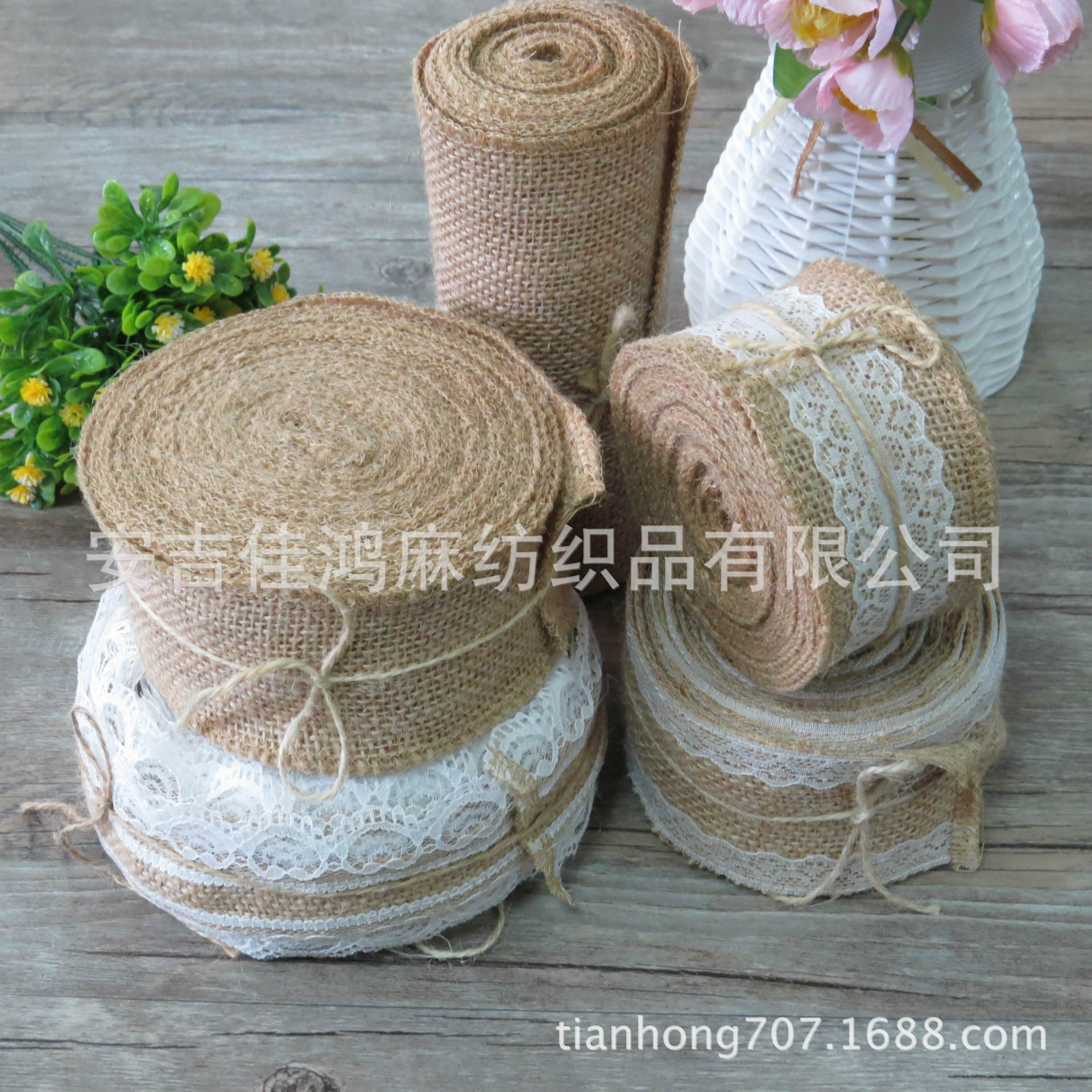 电商爆款 黄麻织带 麻卷 粗麻布带 手工农舍家居装饰 蕾丝麻卷-阿里巴巴
