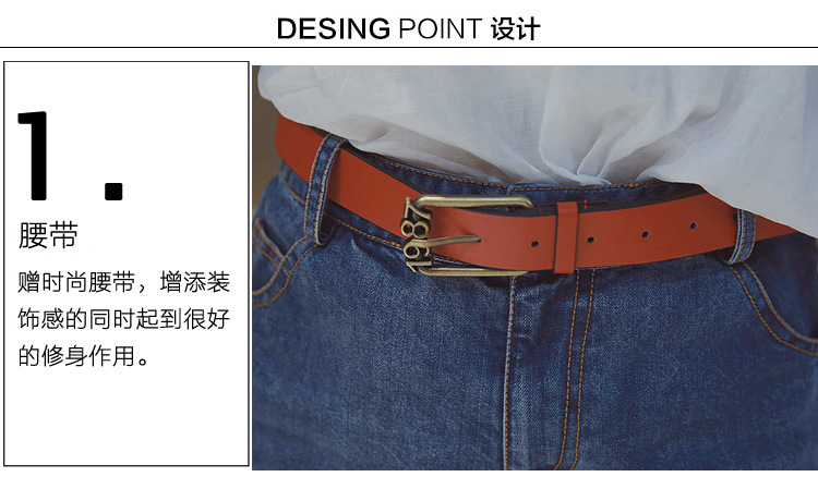 送腰帶牛仔短褲_04