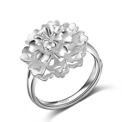 Rose Rings To live Ring lady fashion Ring Opening Flower ring Manufactor Source of goods Of large number wholesale