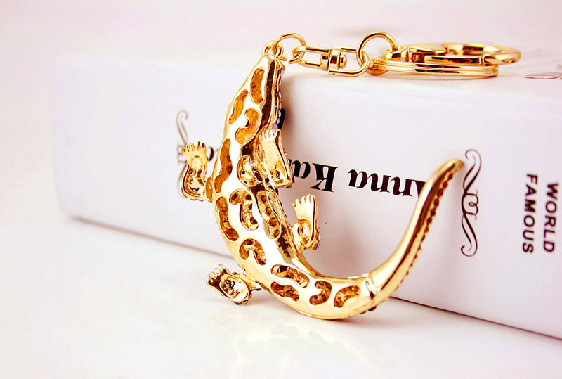 39g Weight Alloy, Metal Material Unisex Gender Korean Creative Cute Diamond Lizard Keychain 6