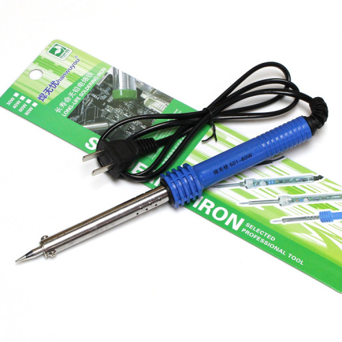 Weld Worry-Free Long-Life Electric Iron, Direct 220V External Heating Type, 30W 40W 60W Thick Rubber Handle Ordinary Iron