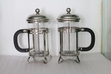 304鏡光咖啡壺家用玻璃法壓壺 法式濾壓壺 耐熱玻璃沖茶器過濾杯