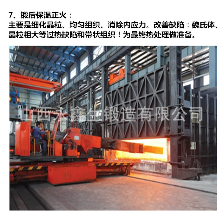 7、锻后保温正火：