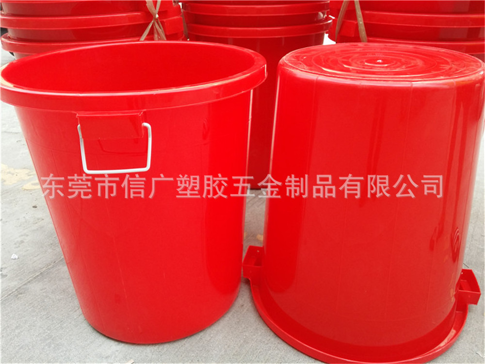 东莞塑料厂家供应 红色加厚圆形大水桶 45升300升储物周转腌菜桶