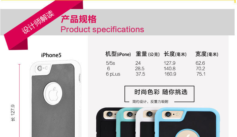 详情_反重力纳米吸附创意悬挂iphone6splus手机壳苹