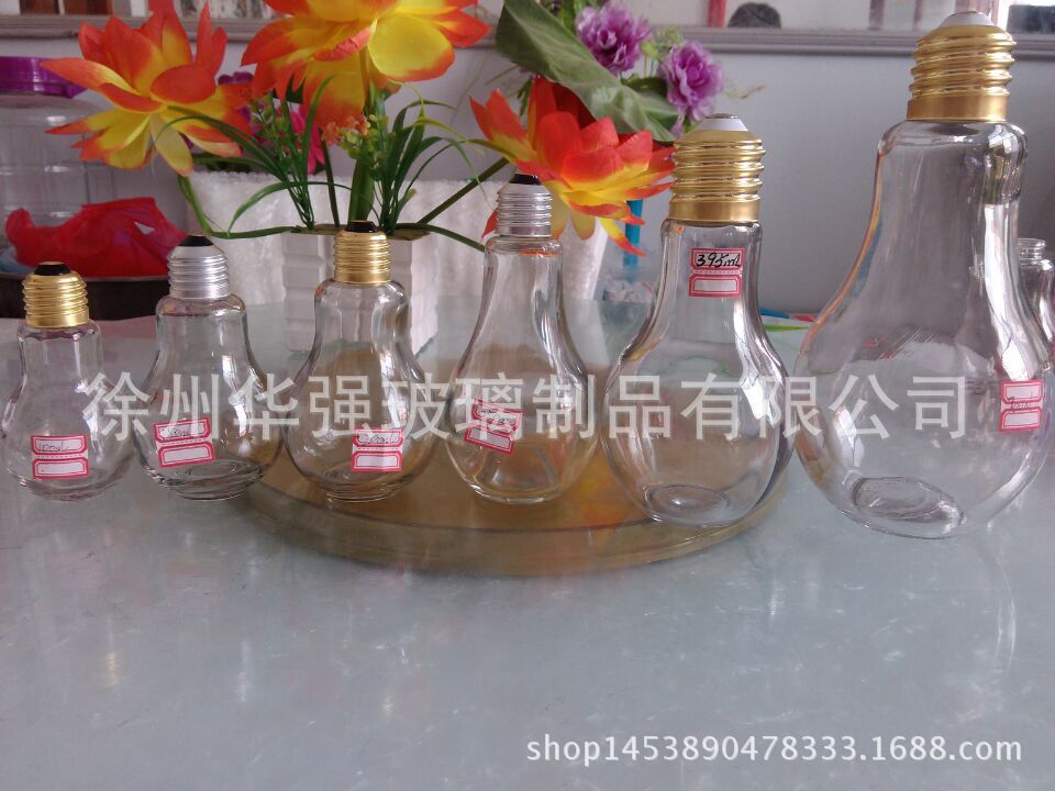 灯泡饮料瓶 50ml奶茶瓶 灯泡玻璃瓶创意酸奶杯 果汁奶