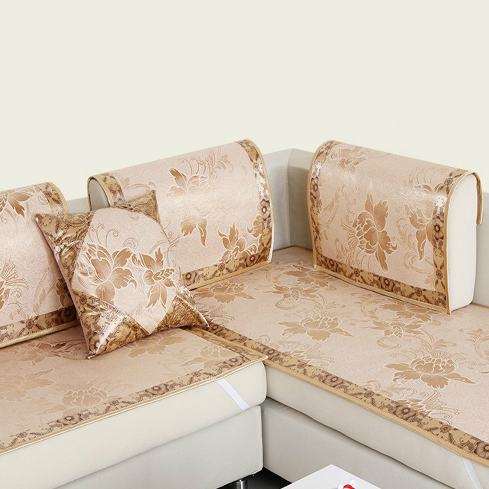 冰絲夏天防滑沙發墊 加厚涼席夏季沙發坐墊 提花冰絲半成品批發