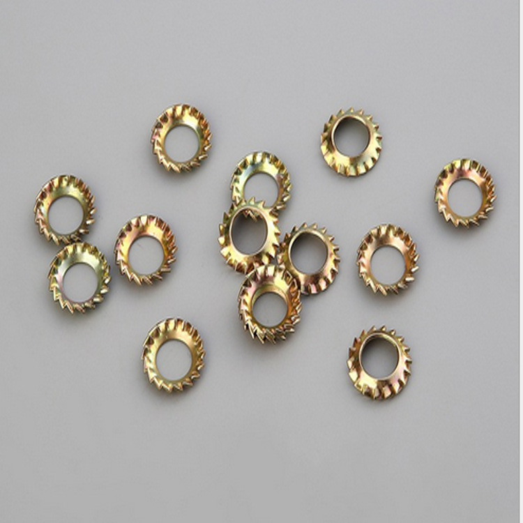 304不锈钢锥形锯齿锁紧垫圈DIN6798V外齿锁紧GB956.2漏斗锯形3-10