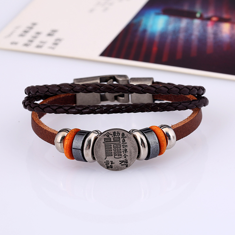 Jewelry Buckle Woven Leather Bracelet Popular Bracelet Jewelry Leather Bracelet display picture 4