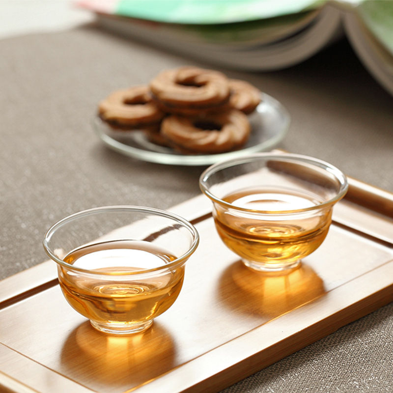 工厂批发透明小容功夫茶具套组水杯代发礼品碗10只装厂家|ms