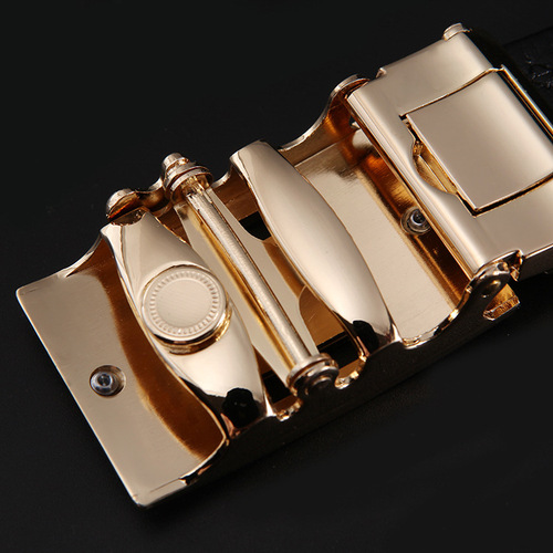 Factory direct supply of men's genuine leather belts, automatic buckle business belts, men's first-layer cowhide soft belts wholesale